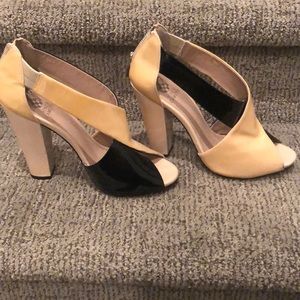 Vince Camuto Strappy Nude Heels